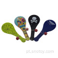 Mini paddle de plástico captura raquete de praia para crianças